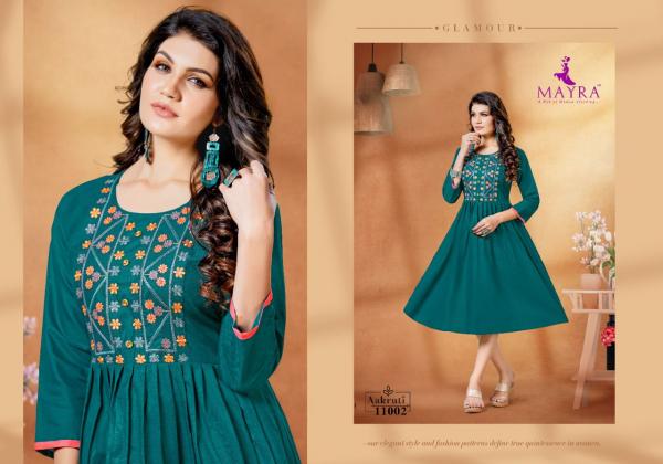 Mayra Aakruti Fancy Cotton Embroidery Kurti 